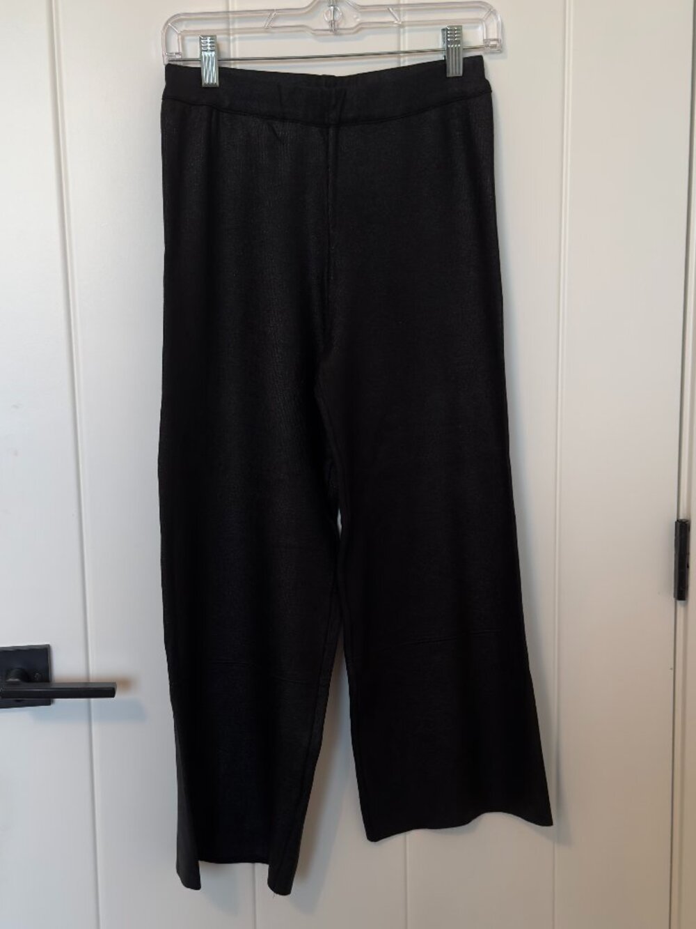 Zara Black Pull On Wide Leg Pants NWT